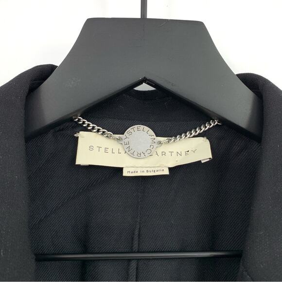 STELLA MCCARTNEY Puplum Wool Blazer Black 42 - Picture 5 of 11